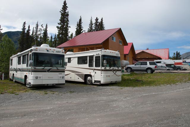 Parked at Muncho Lake, BC