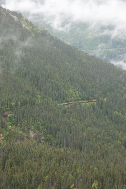 Another train, below and behind us, also headed for White Pass