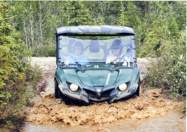 Watch out! These grim faced people are determined not to be left behind.