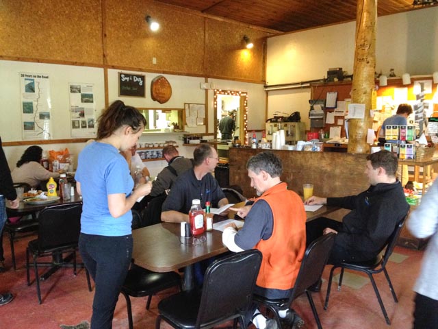 Fine (?} dining at Coldfoot Camp