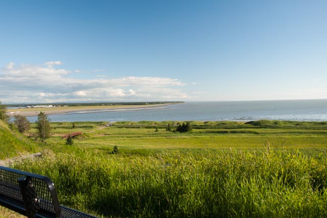 A path near our campground in Kenai overlooks the mouth of the Kenai River where it empties its contents into the Cook Inlet.
